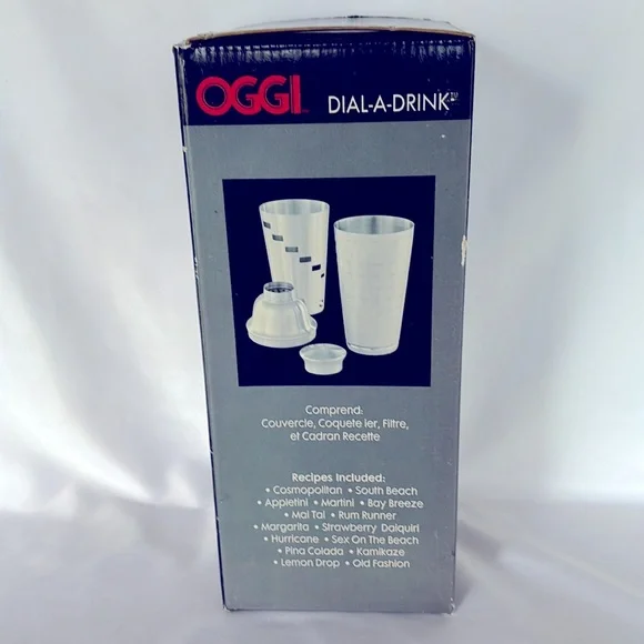 NIB OGGI Stainless Steel 15 Recipe Dial-A-Drink Cocktail Shaker Drink Mixer - Picture 2 of 6